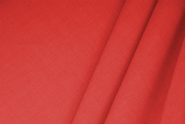Tissu Couture Mélange de lin Rouge écarlate en Lin, Stretch, Viscose