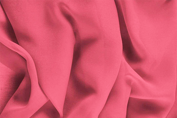 Tissu Couture Georgette Rose géranium en Soie