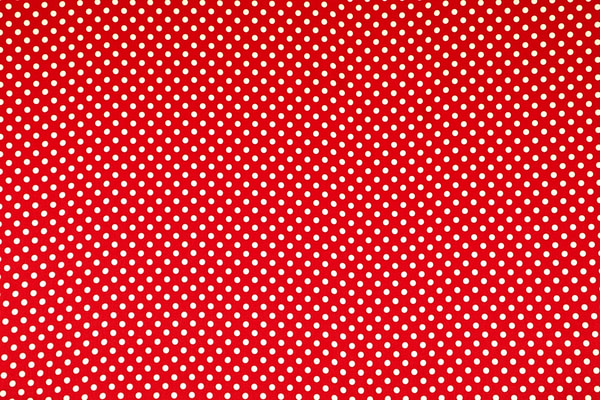 Red and White Silk Satin Polka Dot Fabric ST000058