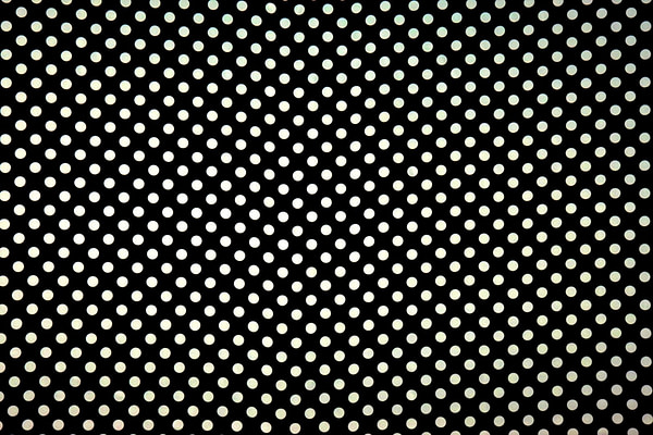 Black, White Silk Satin Polka Dot Fabric - Raso Se Ominibus Pois 20190