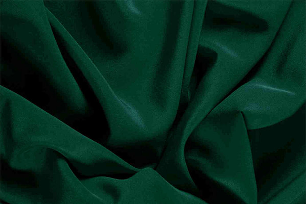 Pine Green Silk Crêpe de Chine Apparel Fabric