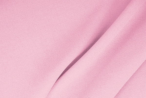 Tissu Couture Double crêpe de laine Rose dragée en Laine
