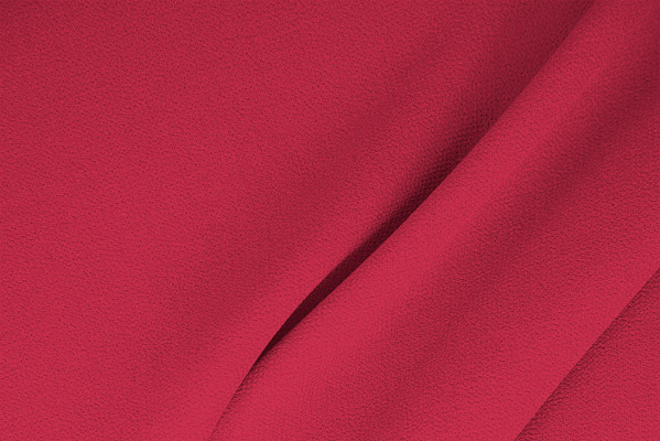 Tissu Couture Double crêpe de laine Rouge campari en Laine