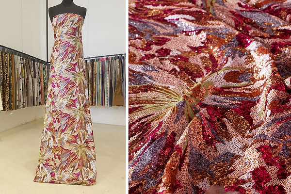 Tissu de tulle avec des paillettes | new tess