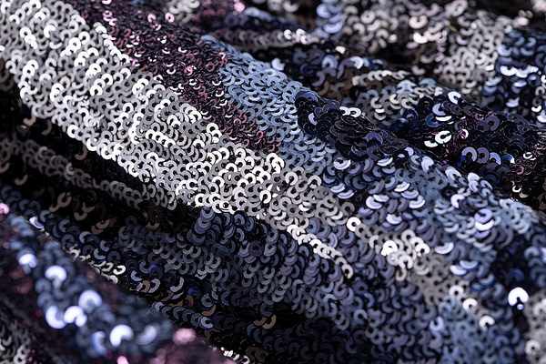Sequined fabrics for dressmaking made in Italy