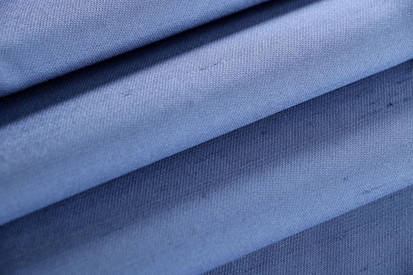 Bumblebe Blue Silk Shantung Satin Apparel Fabric