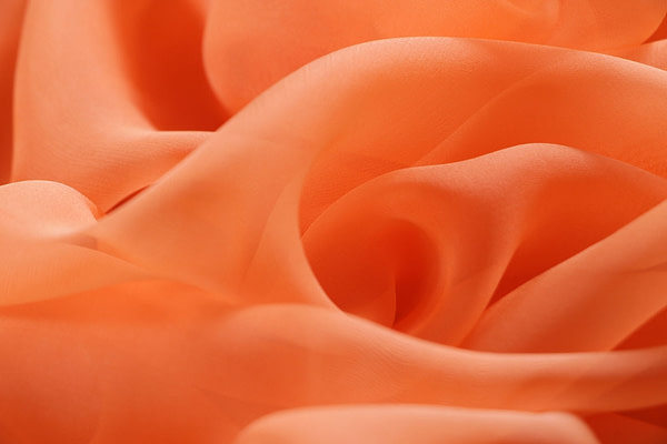 Apricot Orange Silk Chiffon Apparel Fabric
