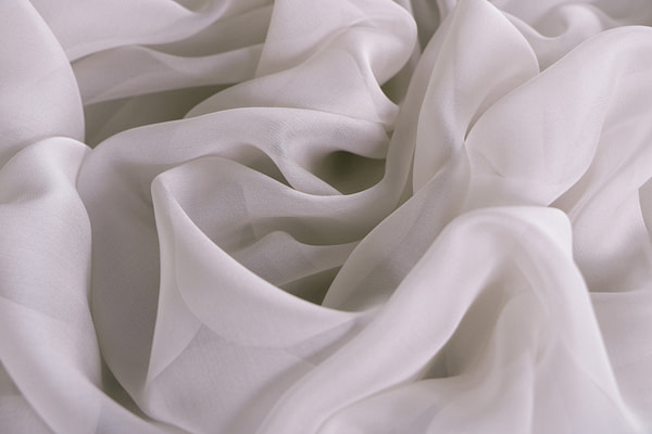 Dew silver chiffon fabric | new tess