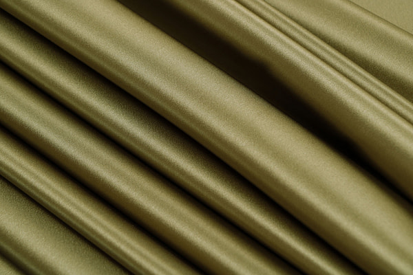 Olive green crêpe back satin silk fabric | new tess