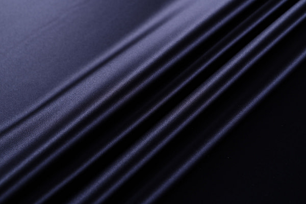 Marine blue crêpe back satin fabric in pure silk | new tess