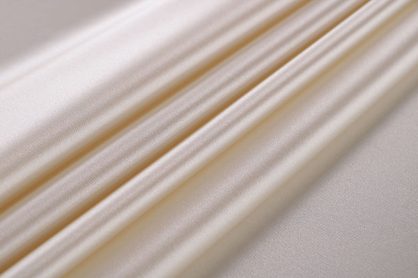 Tissu Couture Crêpe Satin Blanc lait en Soie