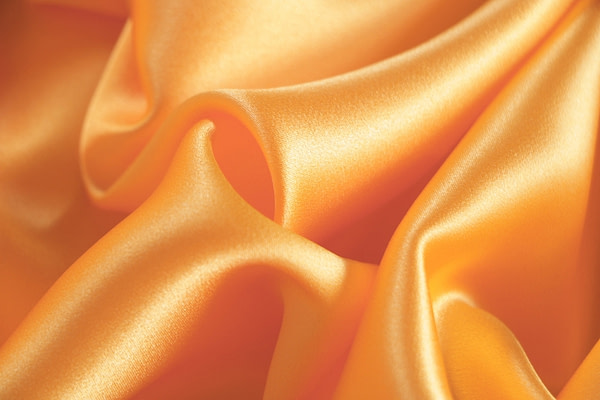 Yolk Orange Silk Crêpe Satin Apparel Fabric