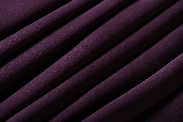 Plum purple crêpe back satin fabric | new tess