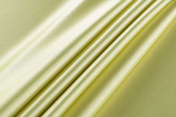 Tissu Couture Crêpe Satin Vert citron en Soie