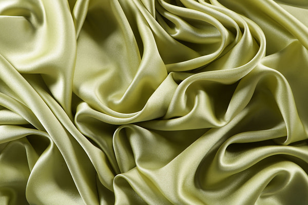 Tessuto Crepe Satin Lime per Abbigliamento