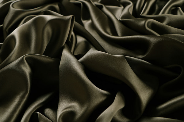 Tessuto Crepe Satin Militare per Abbigliamento