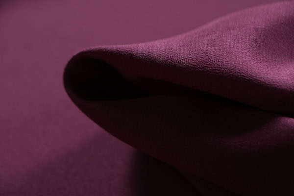 Aubergine purple crêpe de chine fabric | new tess