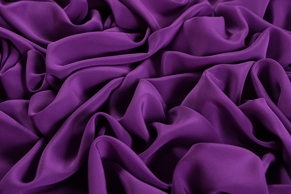 Cardinal Purple Silk Crêpe de Chine Apparel Fabric
