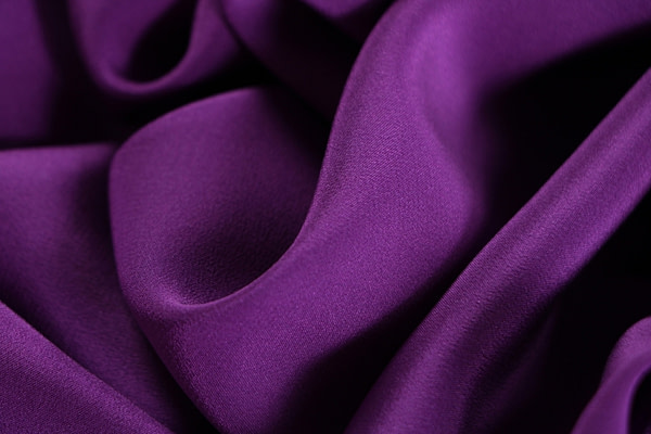 Cardinal Purple Silk Crêpe de Chine Apparel Fabric