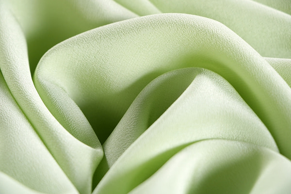 Apple Green Silk Crêpe de Chine Apparel Fabric
