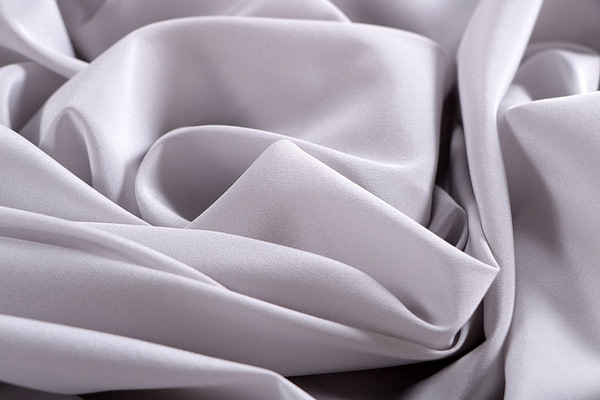Pearl Silver Silk, Stretch Crêpe de Chine Stretch Apparel Fabric