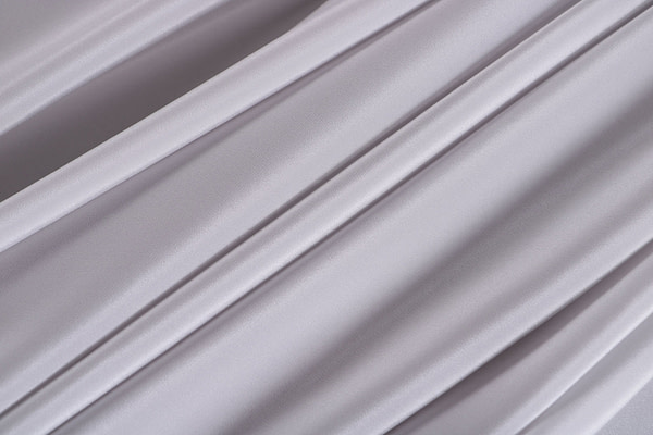 Pearl Silver Silk, Stretch Crêpe de Chine Stretch Apparel Fabric