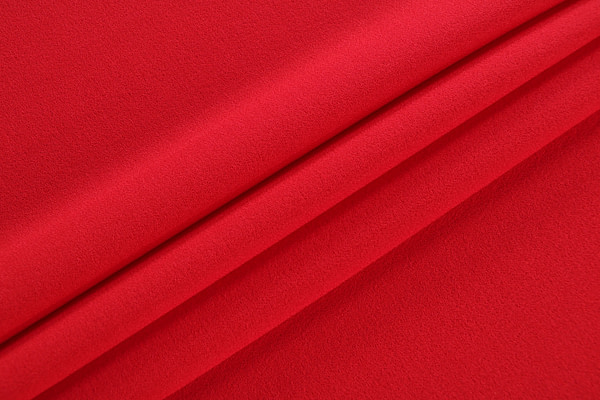 Tissu Couture Crêpe de laine Rouge feu en Laine