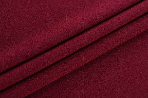 Tissu Couture Crêpe de laine Rouge rubis en Laine