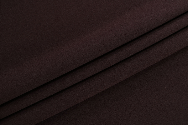 Tissu Couture Crêpe de laine Marron foncé en Laine