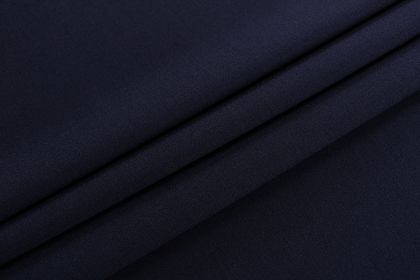 Tissu Couture Crêpe de laine Bleu nuit en Laine