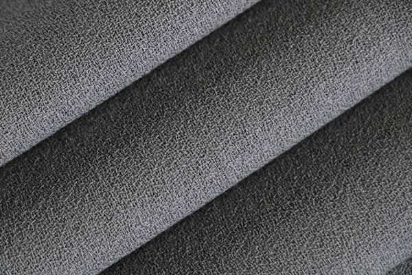 Steel gray wool crêpe fabric | new tess