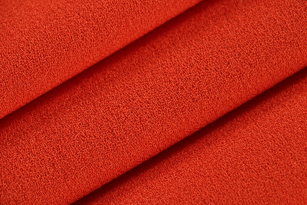 Coral brown wool crêpe fabric | new tess