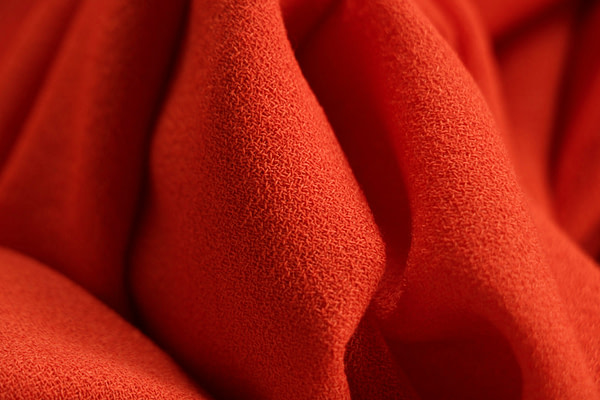 Coral brown wool crêpe fabric | new tess