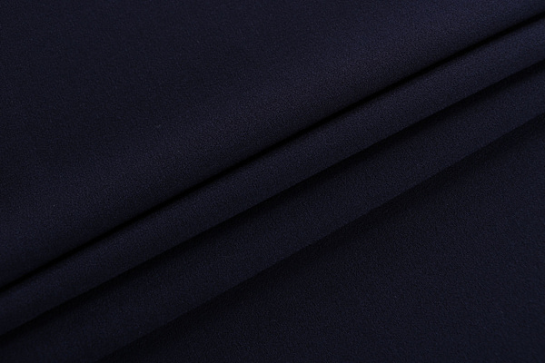 Tissu Couture Crêpe de laine Bleu navy en Laine