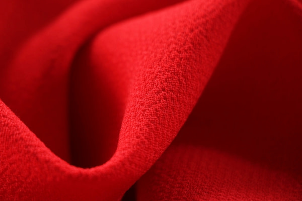Tessuto doppia crepella di lana biologica rosso | new tess