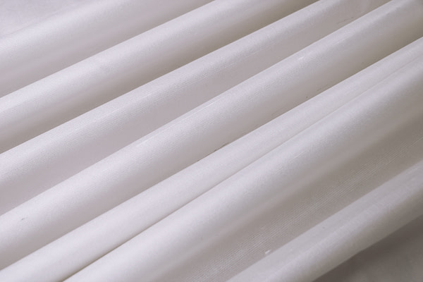 Lily white double shantung fabric in silk and cotton blend | new tess