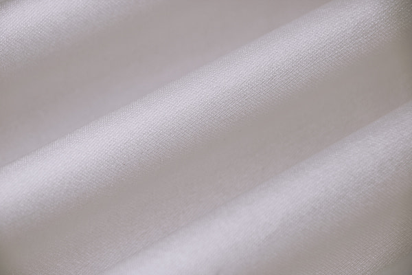 Lily white double shantung fabric in silk and cotton blend | new tess