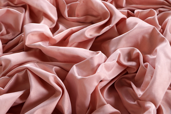 Blush pink double shantung fabric | new tess