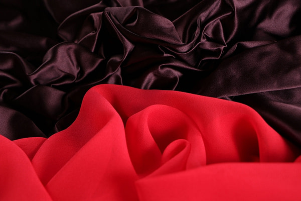 Fire red georgette fabric | new tess