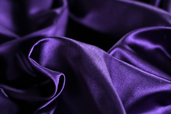 Indigo purple pure silk duchesse fabric | new tess