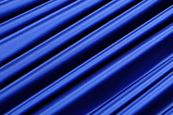 Royal blue pure silk duchesse fabric | new tess