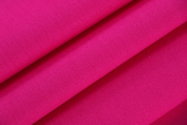 Cyclamen fuchsia stretch wool gabardine fabric for dressmaking