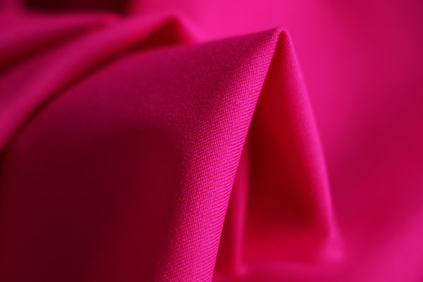 Cyclamen fuchsia stretch wool gabardine fabric for dressmaking