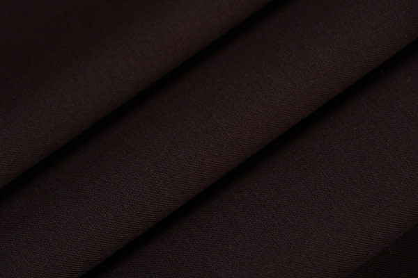 Dark brown stretch wool gabardine fabric | new tess