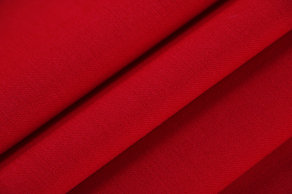 Campari red stretch wool gabardine fabric | new tess