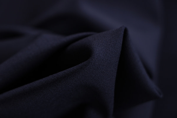 Night blue stretch wool gabardine fabric | new tess
