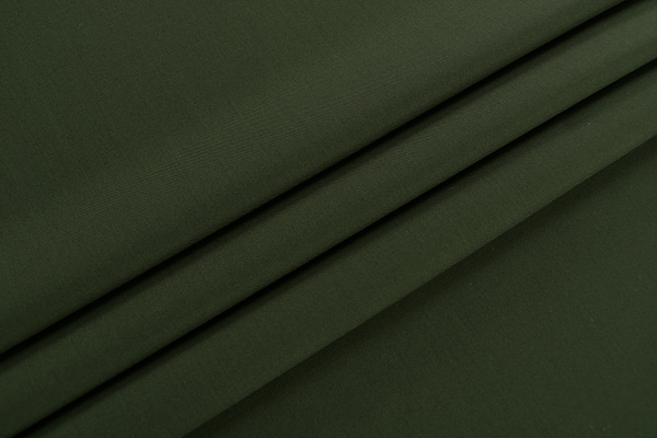 Tissu Couture Gabardine Stretch Vert sapin en Laine, Polyester, Stretc