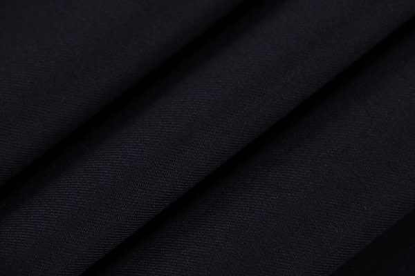 Navy blue stretch wool gabardine fabric | new tess