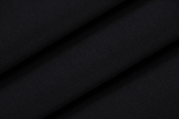 Black stretch wool gabardine fabric | new tess