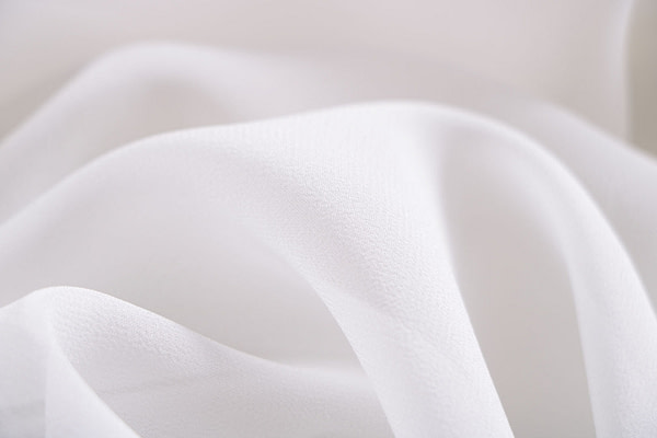 Ivory White Silk Georgette Apparel Fabric